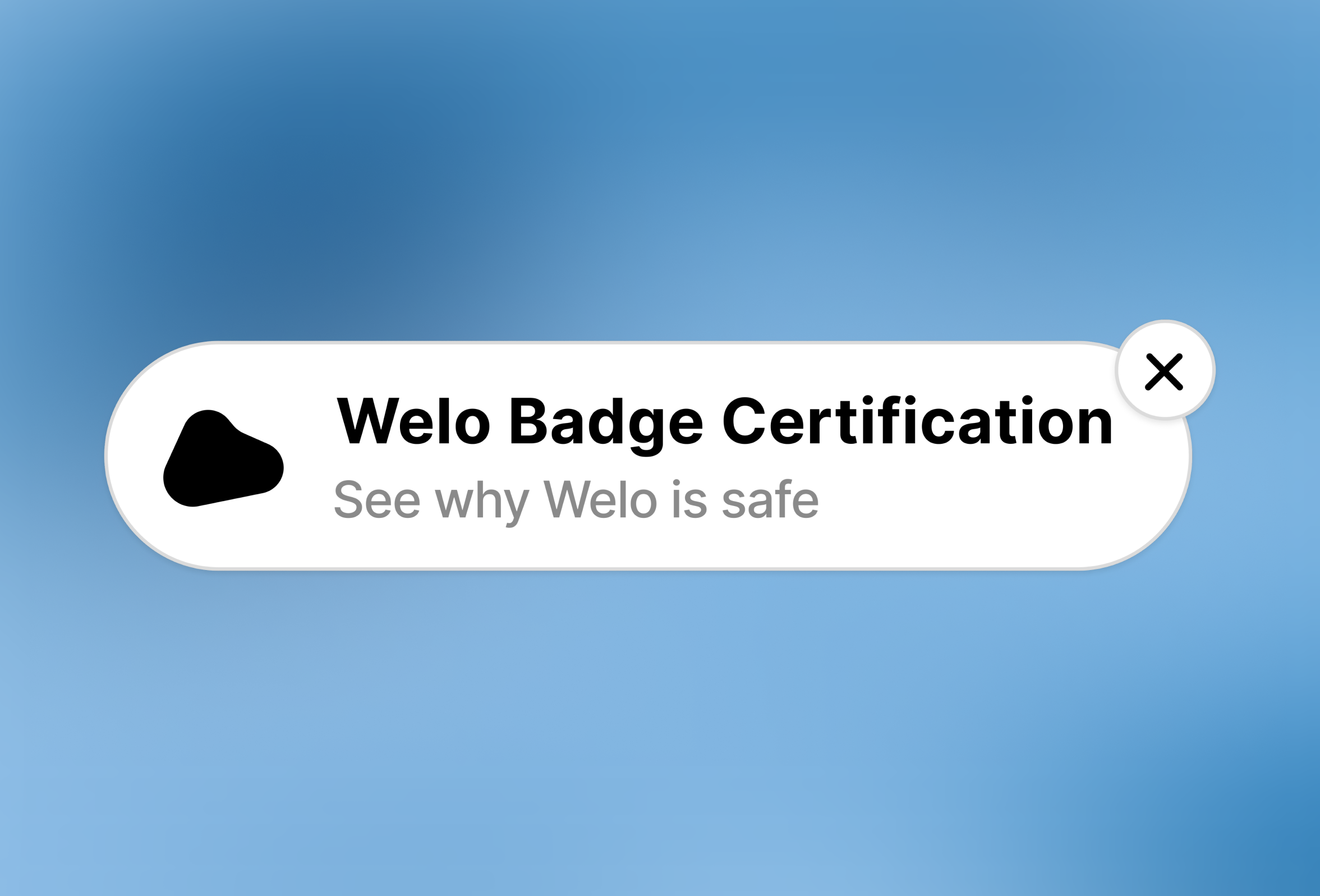 Welo Badge floating certification widget